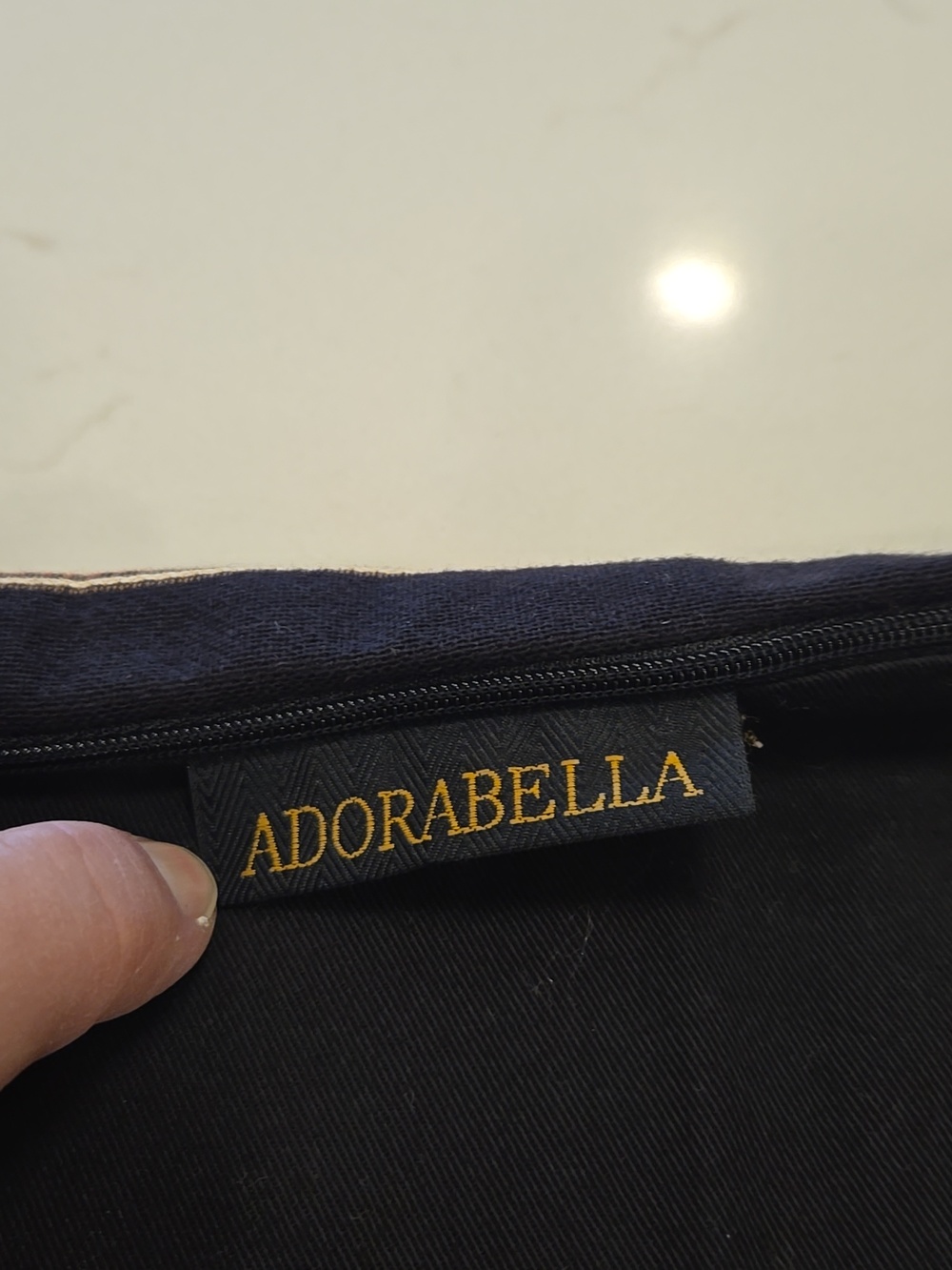 Adorabella Embroidered Crest Cushion Cover - Black & Gold - Picture 2 of 4